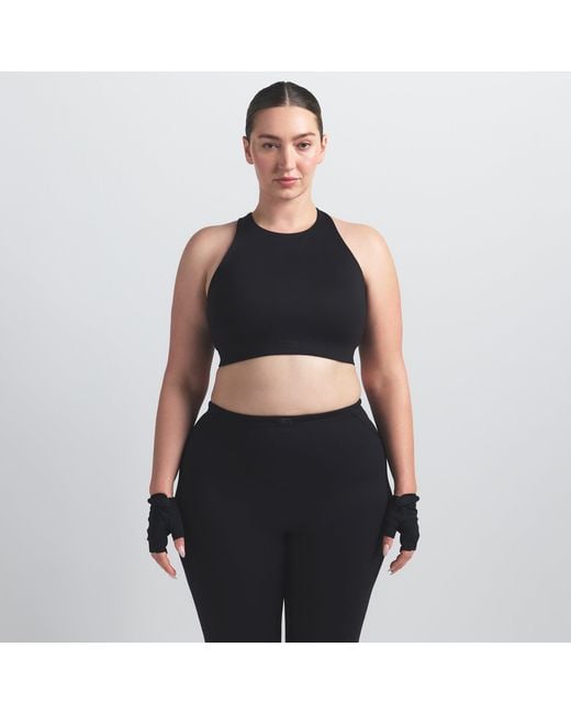 Skims Black High Neck Bra