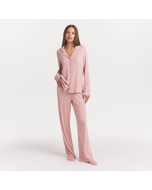 Skims Pink Pajama Set
