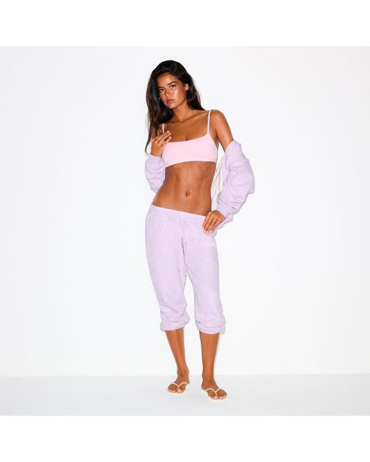 Skims Purple Low Rise Capri Jogger Pants