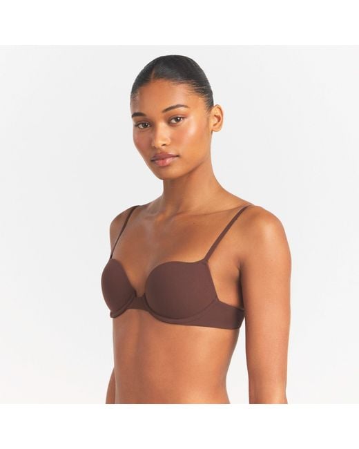 Skims Brown Push-Up Bra