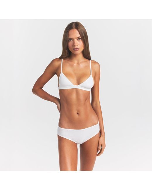 Skims White Triangle Bralette