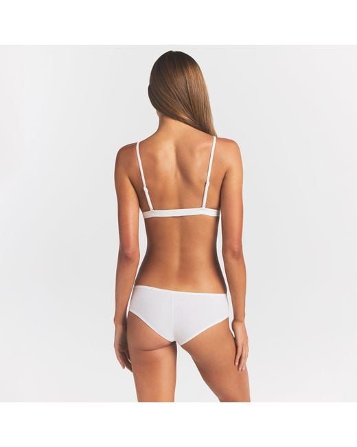 Skims White Triangle Bralette