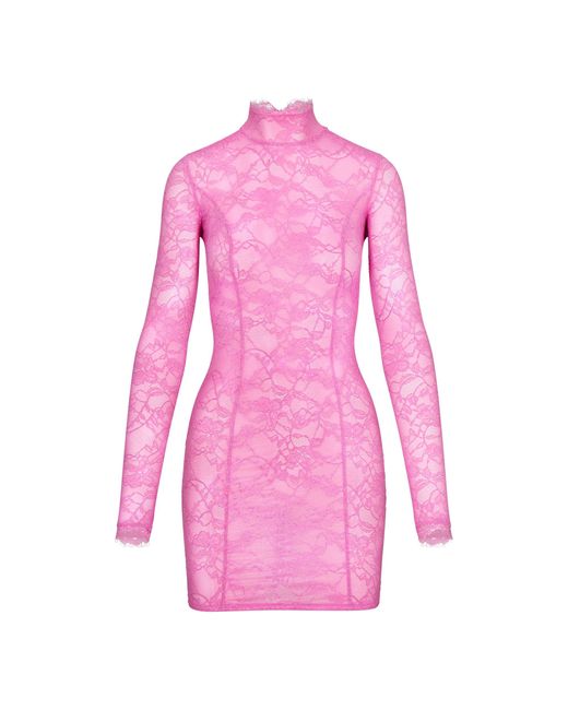 Skims Turtleneck Dress in Pink Lyst