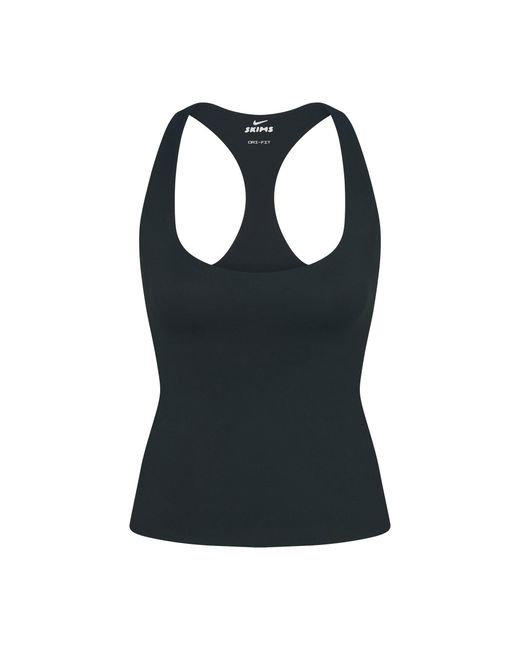 Skims Black Racer Back Tank Top