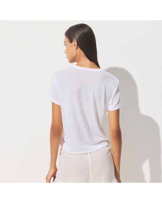Skims White Jersey T-Shirt