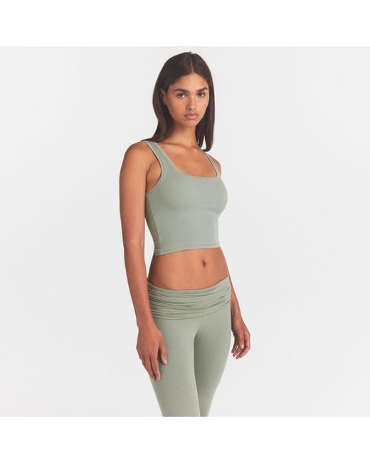 Skims Green Foldover Capri
