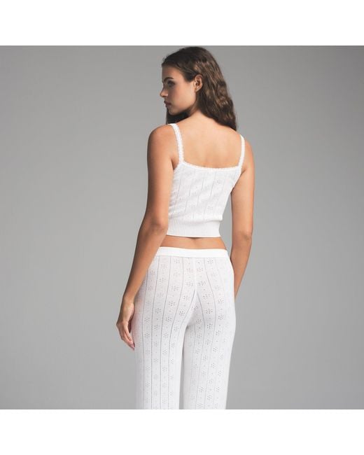 Skims White Straight Leg Pants