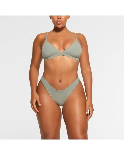 Skims Gray Dipped Thong