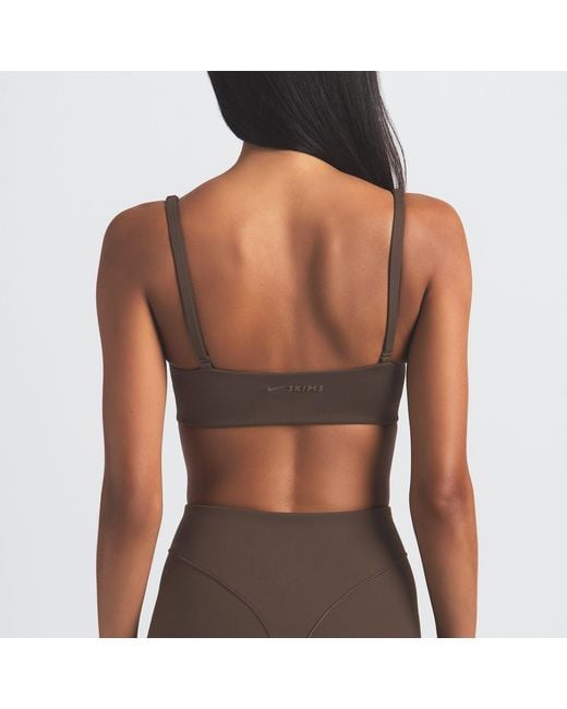 Skims Brown Micro Scoop Bra