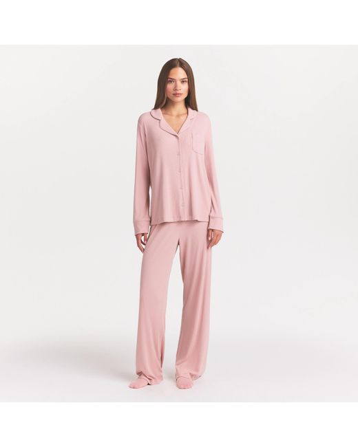 Skims Pink Pajama Set