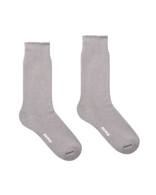 Skims Gray Lounge Socks for men