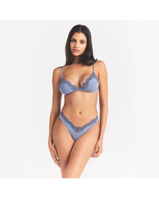 Skims Blue Triangle Bralette