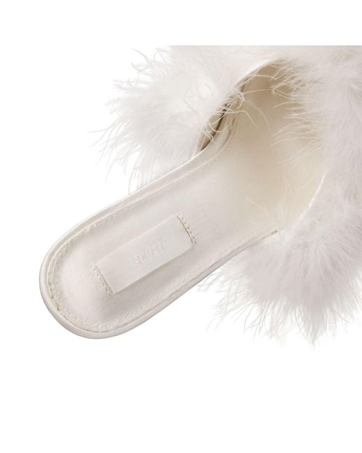 Skims White Feather Kitten Heel