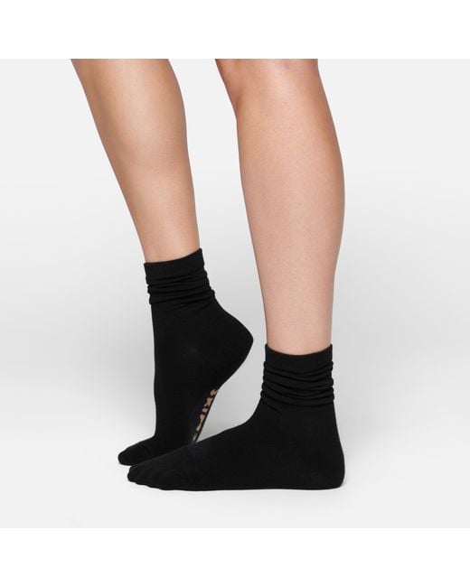 Skims Black Everyday Crew Socks