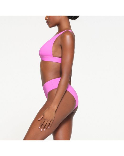 Skims Pink Plunge Bikini Top