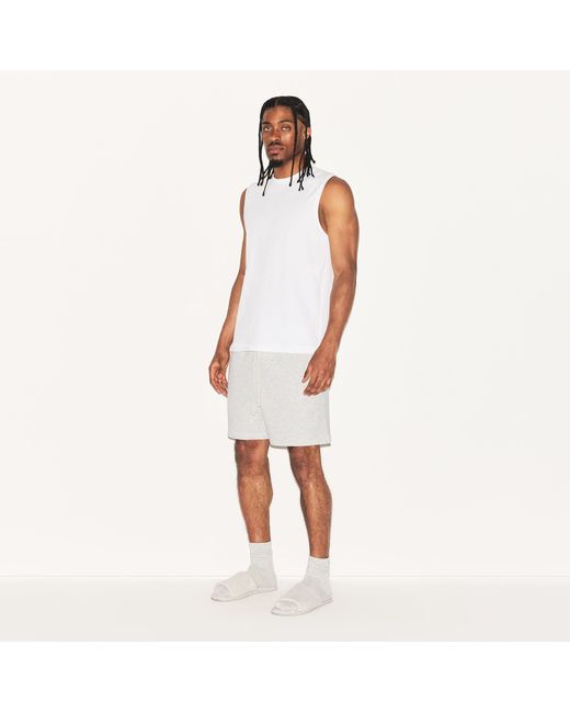 Skims White Relaxed Sleeveless Shirt for men