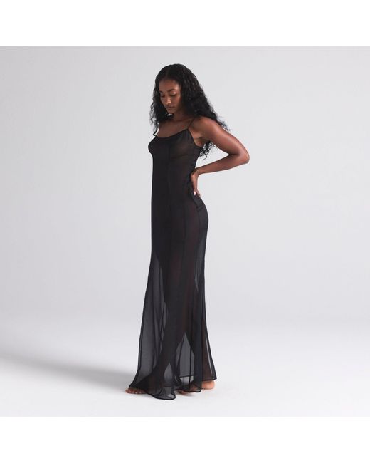 Skims Gray Long Slip Dress