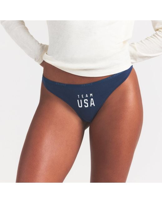 Skims Pink Cotton Jersey Olympic Thong 3-Pack