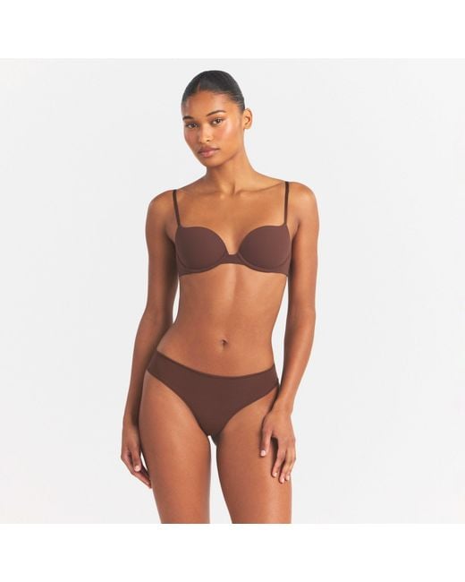 Skims Brown Push-Up Bra