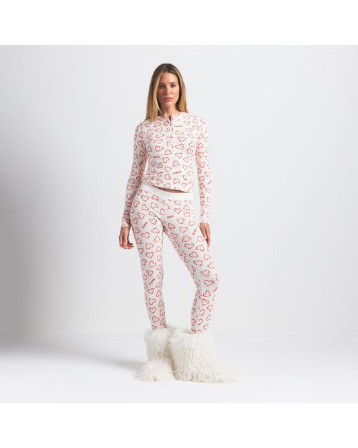 Skims White Shaggy Boot