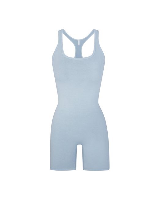 Skims Blue Mid Thigh Onesie (bodysuit)