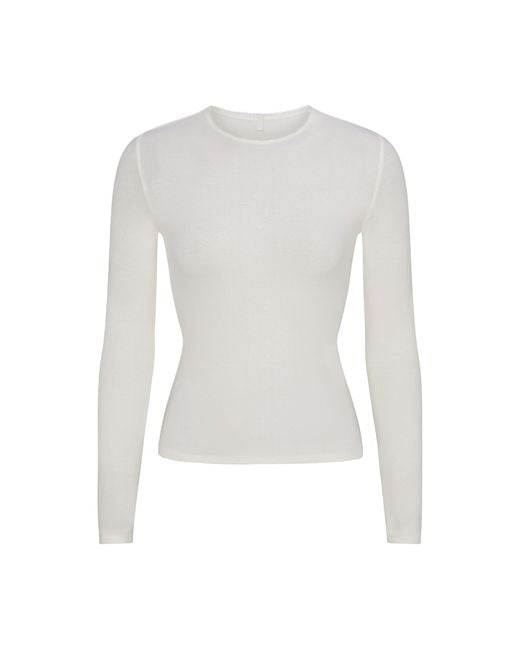 Skims White Long Sleeve Top