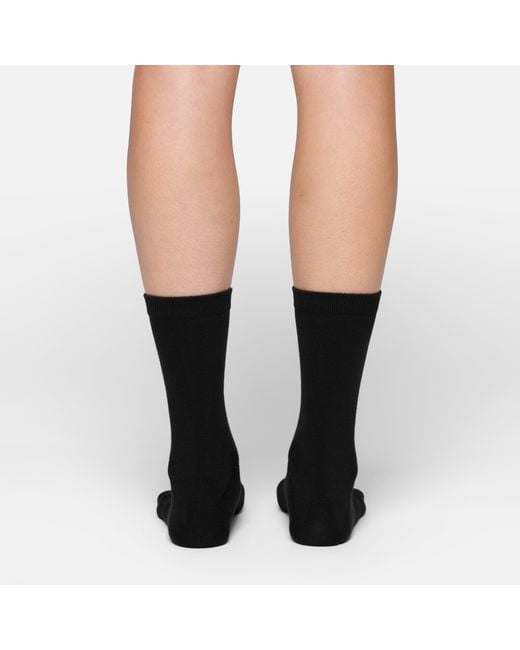 Skims Black Everyday Crew Socks