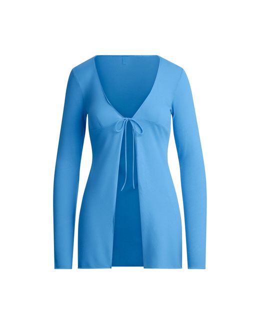 Skims Blue Tie Front Top