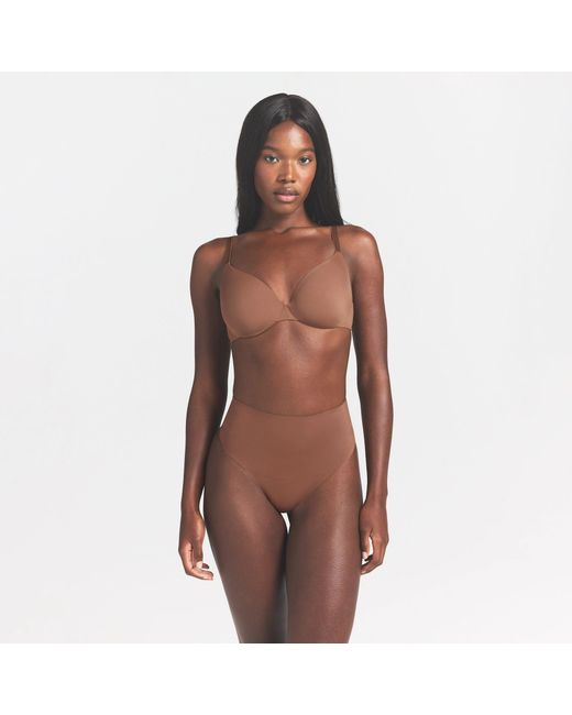 Skims Brown Unlined Full Coverage Bra