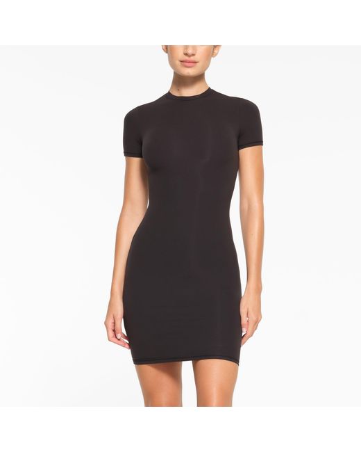 Skims Black T-shirt Mini Dress