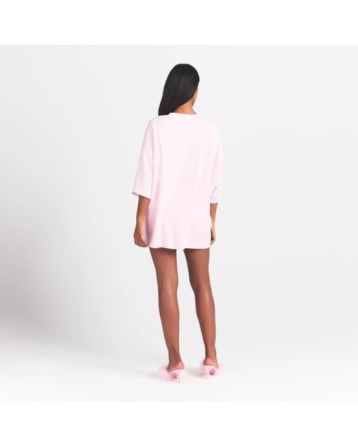 Skims Heart Oversized T-Shirt in Purple | Lyst