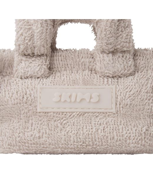 Skims Natural Micro Tote Keychain