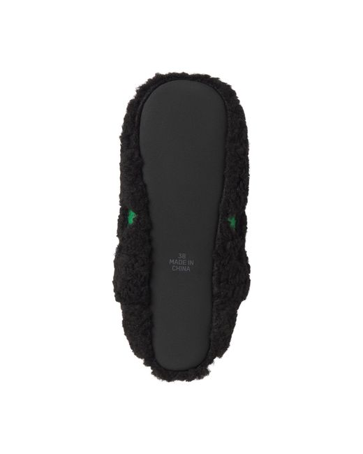 Skims Black Sherpa Slipper Onyx Pine Fair Isle