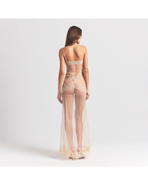 Skims White Long Slip Dress