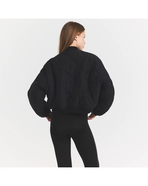 Skims Black Reversible Bomber Jacket