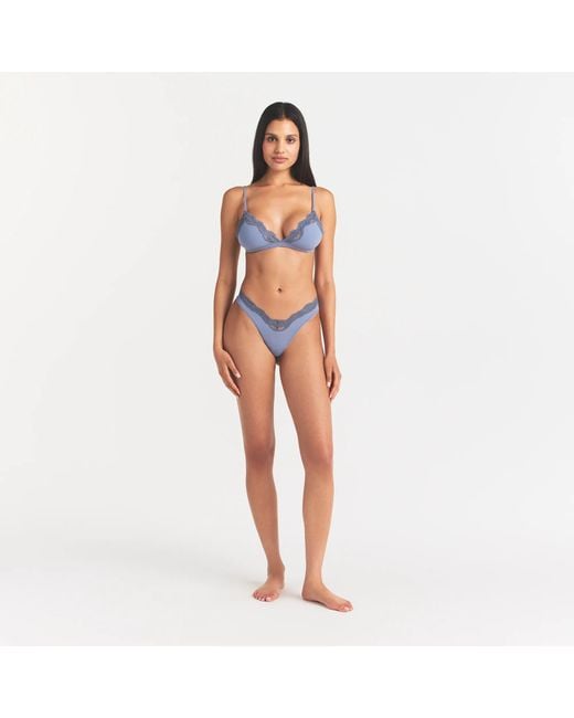 Skims Blue Triangle Bralette