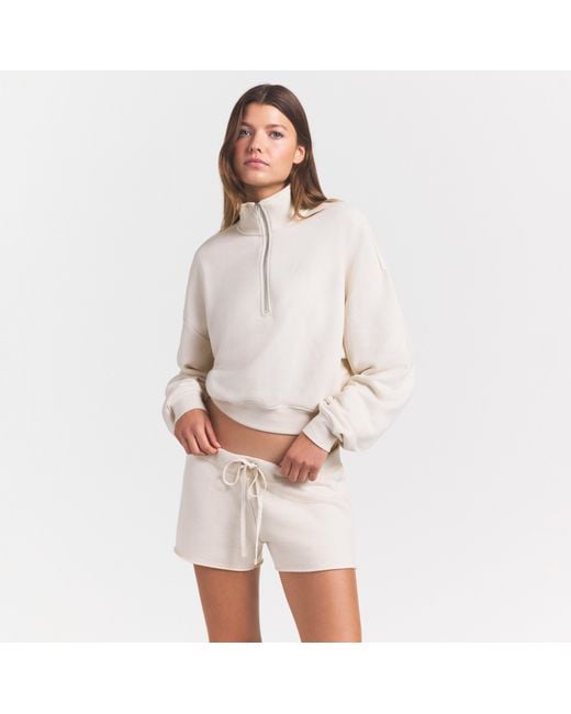 Skims White Half Zip