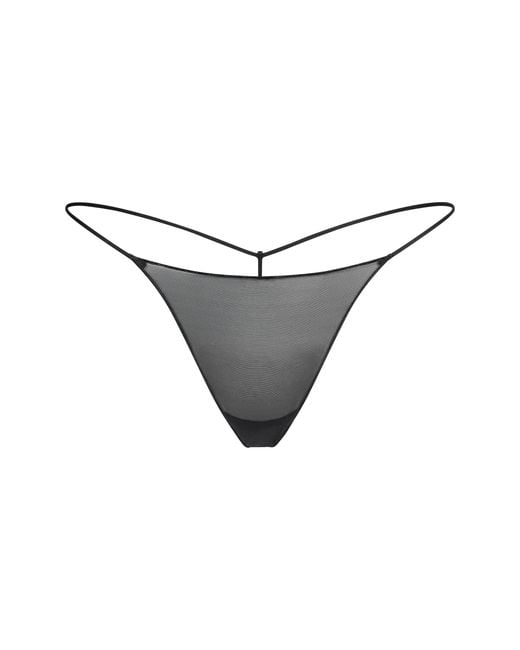 Skims Gray String Thong
