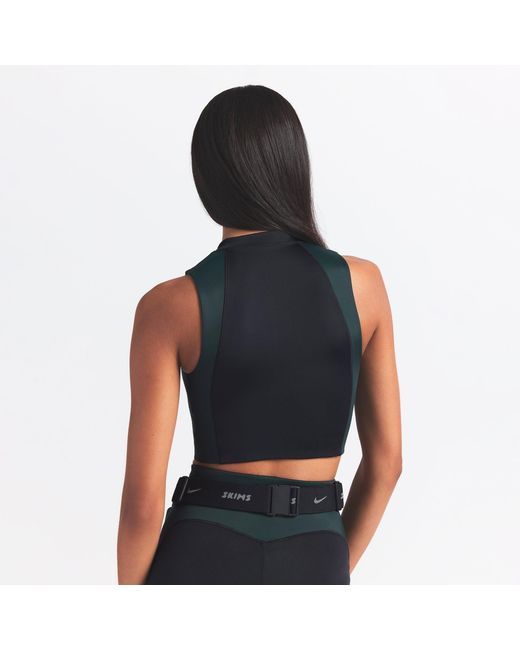 Skims Blue Front Zip Bra