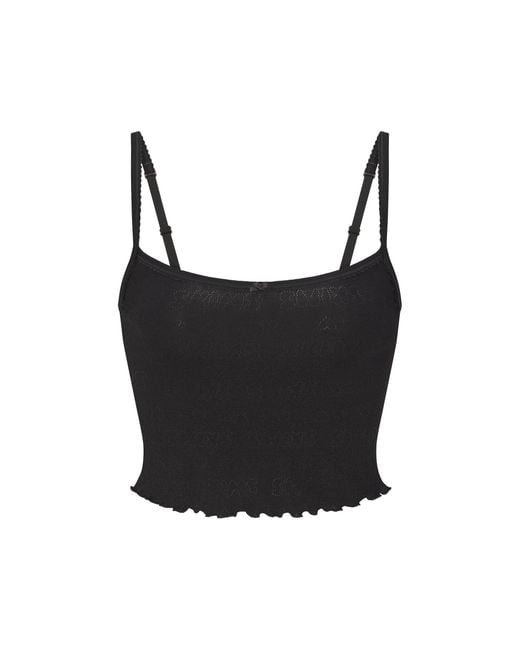 Skims Black Cami Pajama Set