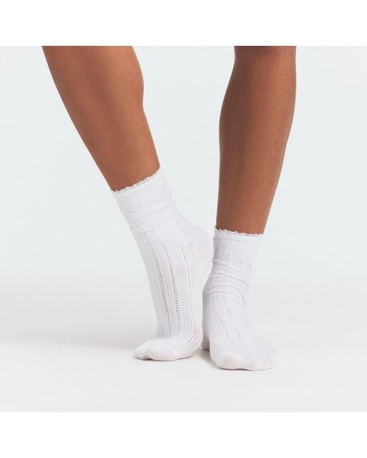 Skims Blue Textured Sock