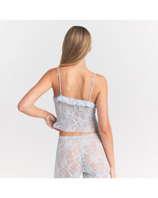 Skims Blue Ruffle Cami Top