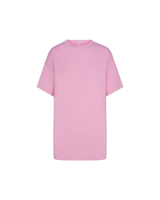 Skims Pink Sleep T-shirt Mini Dress