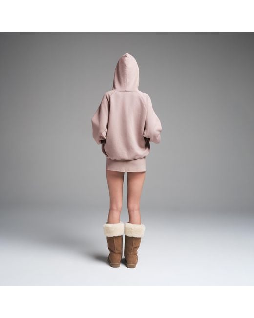 Skims Brown Relaxed Zip Up Hoodie