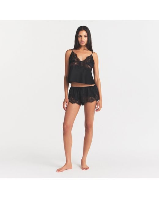 Skims Black Lace Short