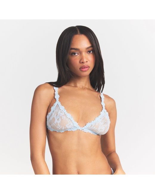 Skims White Triangle Bralette