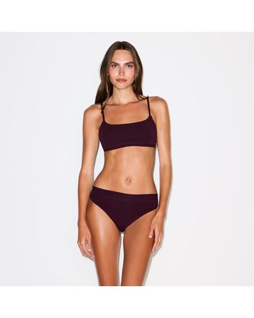 Skims Purple Cheeky Tanga