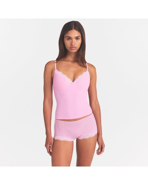 Skims Pink Push-Up Cami Top