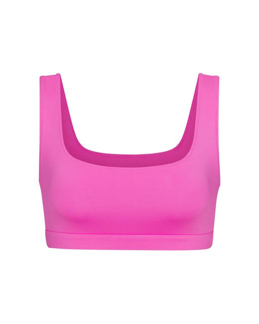 Skims Swim Tank Bikini Top in Pink | Lyst