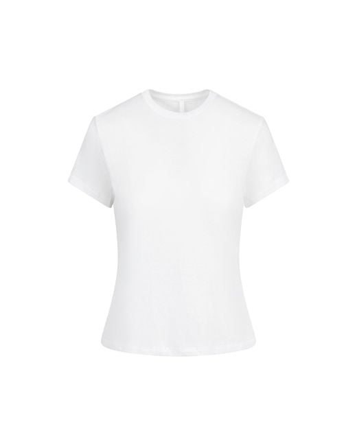 Skims White Jersey T-Shirt